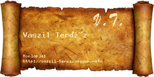 Vaszil Teréz névjegykártya